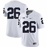 Penn State Nittany Lions 26 Saquon Barkley White Nike College Football Jersey Dzhi,baseball caps,new era cap wholesale,wholesale hats